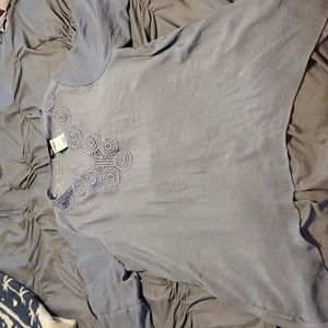 Blue/gray Boho Blouse